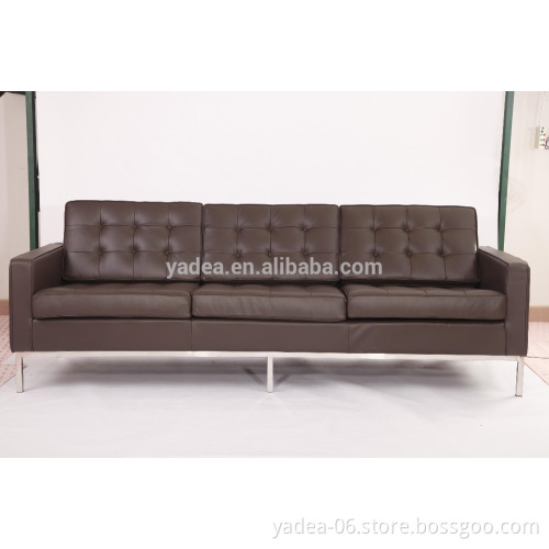 Iconic furniture manufacturer 1 2 3 seater leather Florence knoll replica sofa